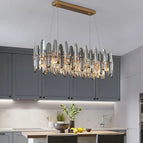 Diamètre 80 cm / Cadre argenté / Lumière chaude