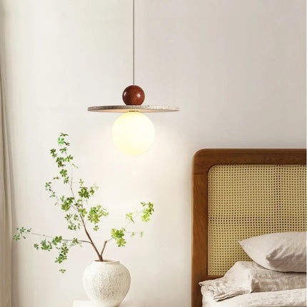 Suspension en pierre naturelle avec globe en verre pour cuisine et chambre — LZ4X9M