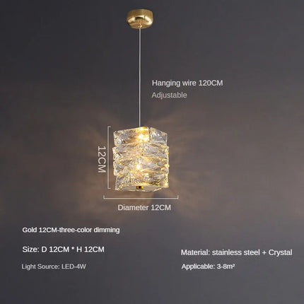 Lustre léger en cristal pour intérieur contemporain élégant — LZ4X9P2