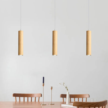 Suspension moderne en bois avec éclairage LED intégré — LZ4X9J2