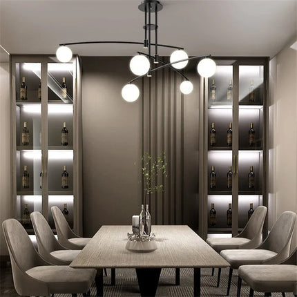 Lustre LED moderne en verre pour salon et cuisine Youlaike — LZ4P9XQ