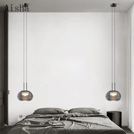 Lampe de chevet suspension LED en verre au design moderne — LZ4X9P