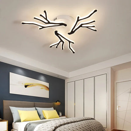 Lustre moderne en fer forme de branche pour intérieur — LZ4Q7M9