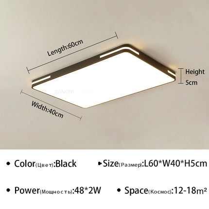 plafonnier led ultra mince design moderne pour intérieur
