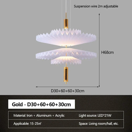 Lustre LED minimaliste artistique pour intérieur moderne — LZ4X9T