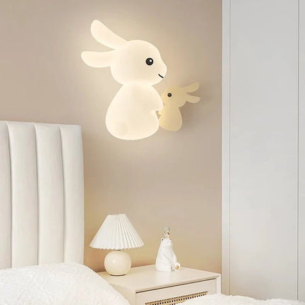 Applique murale enfant avec motif lapin, carotte et nuage lumineux — LZ4T9Q2N