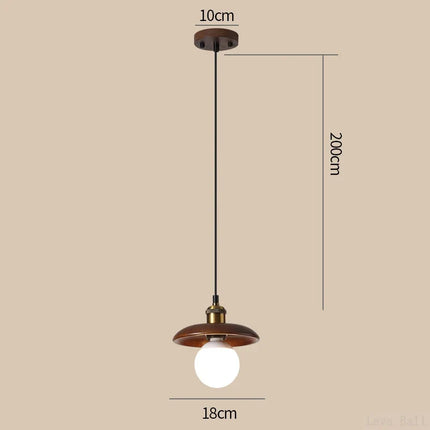 Suspension lampe soucoupe volante en bois E27 pour salle à manger et salon — LZ3F9X