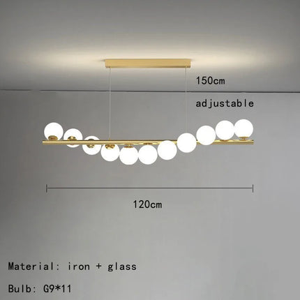 Lustre suspension en verre avec fil réglable pour bar et restaurant — LZ4X9P