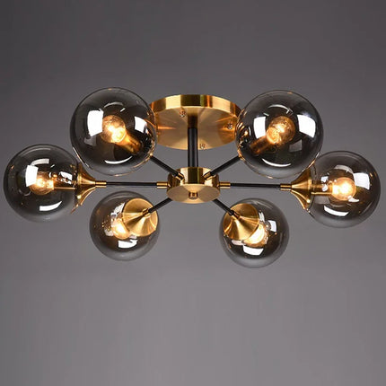 Lustre suspension en verre boule pour éclairage élégant — LZ4X9M