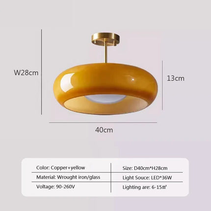 Lustre suspension en verre orange et laiton antique style médiéval — LZ4X9P2Q