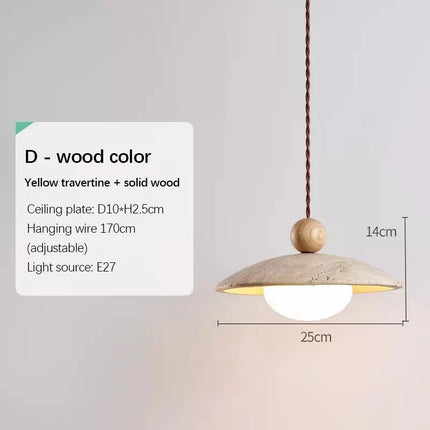 Suspension décorative en travertin style nordique rétro — LZ4X9P