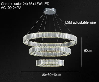 Lustre moderne en cristal élégant et raffiné haut de gamme — LZ4P9X