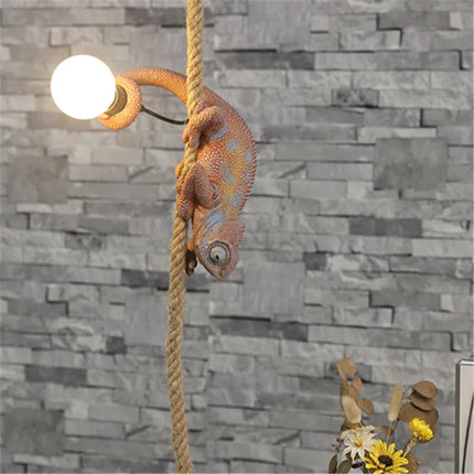 Lustre suspension rétro animalier en résine pour café — LZ4X9P