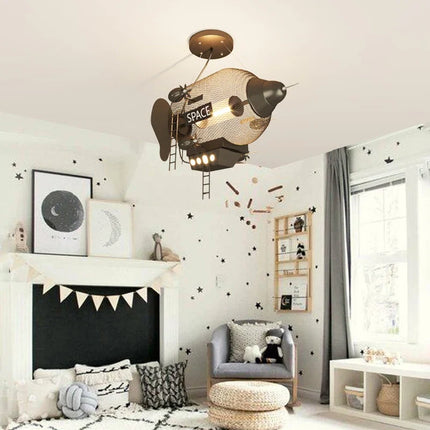 Lustre suspension vaisseau spatial créatif pour chambre garçon — LZ4X9T
