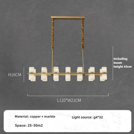 Suspension minimaliste en cuivre et marbre style postmoderne — LZ4X9Q2