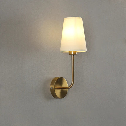 Applique murale nordique avec abat-jour en lin moderne — LZ4X9T