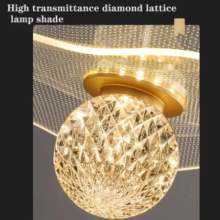 Suspension moderne en cristal forme feuille de lotus personnalisable — LZ4X9Q