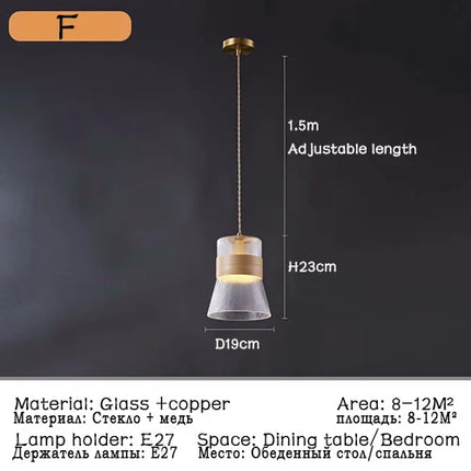Suspension nordique moderne en verre pour décoration de restaurant — LZ4X9P