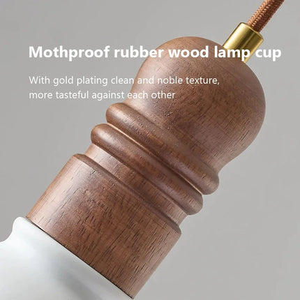 Lustre suspension nordique en bois massif pour intérieur — LZ4X9P