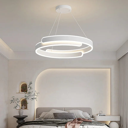 Lustre LED moderne noir et blanc pour salon et cuisine — LZ4X9P