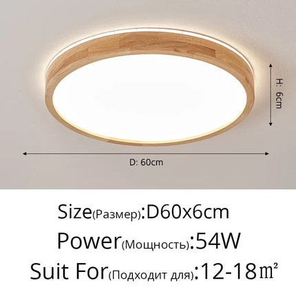 Plafonnier en bois massif avec protection anti-lumière bleue pour les yeux — LZ4P9XQ
