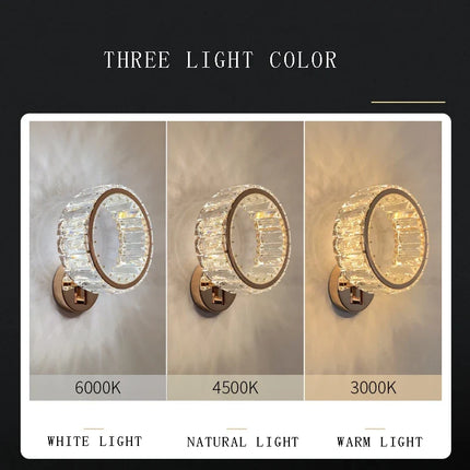 Applique murale LED en cristal de luxe au design moderne — LZ4X9T2