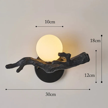 Applique murale LED vintage en résine forme branche d'arbre — LZ4X9P2