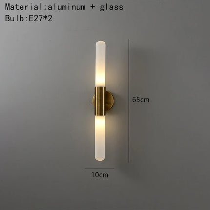 Applique murale LED minimaliste en métal et verre transparent — LZ4QJ7M
