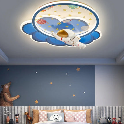 Lustre LED astronaute forme nuage avec variateur et télécommande — LZ7FQ2