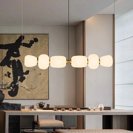 Lustre suspension en verre minimaliste pour bars et espaces créatifs — LZ4X9M2