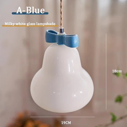 Suspension en verre avec nœud rose pour chambre d’enfant — LZ4X9P2