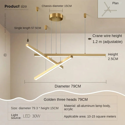 Lustre suspension moderne pour décoration intérieure lumineuse — LZ4X9T2