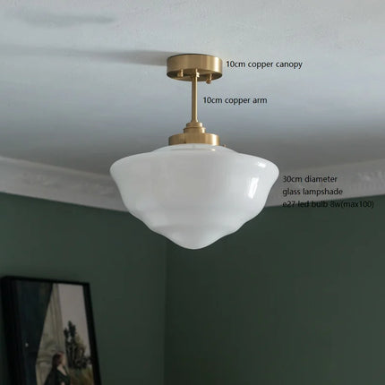iwhd suspension led en verre et cuivre style nordique moderne