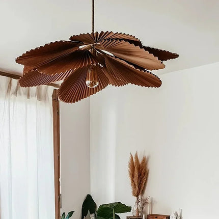 Lustre rétro en papier forme pétale pour décoration intérieure — LZ4X9TQ