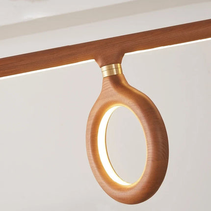 Lustre en bois style nordique japonais pour éclairage intérieur — LZ4X9M