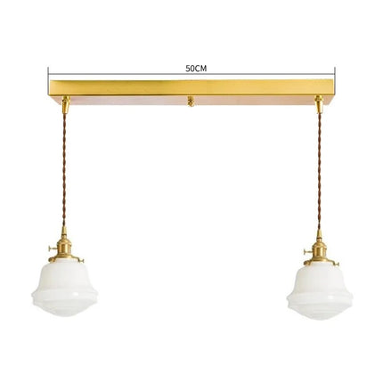 Suspension LED en verre blanc laiteux élégant — LZ4P9XQ
