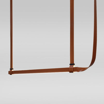 Lustre suspension LED minimaliste en cuir modèle Crosby — LZ4X9T