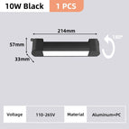 Seulement 1pc Noir 10W / Blanc naturel / CHINE