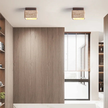 Plafonnier rétro en pierre de grotte au design silencieux et surprenant — LZ4X9T