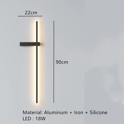 applique murale led minimaliste art déco pour intérieur