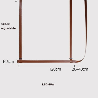 Lustre suspension LED minimaliste en cuir modèle Crosby — LZ4X9T