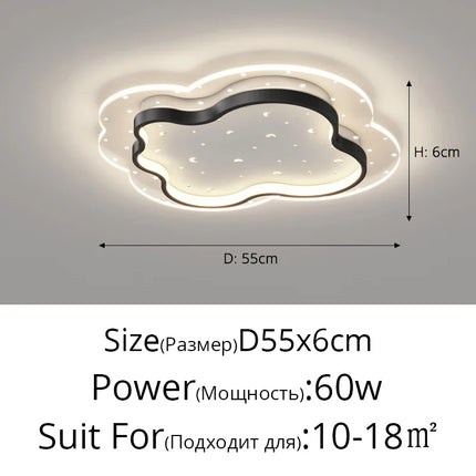 Plafonnier LED encastré étoiles au design romantique pour enfants — LZ4X9Q2M