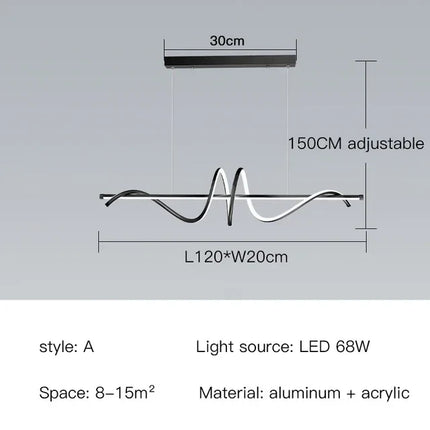 Suspension moderne avec LED réglables pour décoration intérieure — LZ4X9P