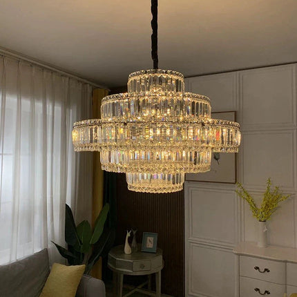 lustre led en cristal k9 rétro moderne de luxe