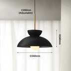 Noir / D340xH160mm / Douille E27 | Aucune ampoule incluse