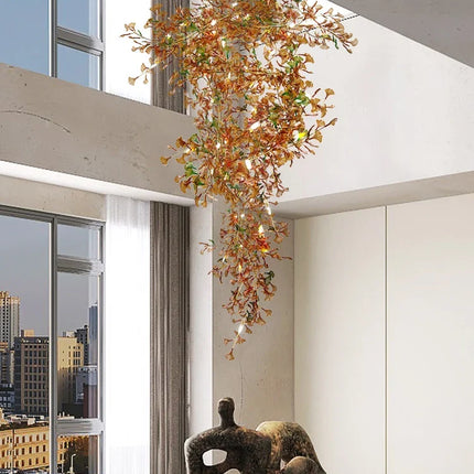 Suspension en verre design ginkgo pour éclairage élégant — LZ4X9M