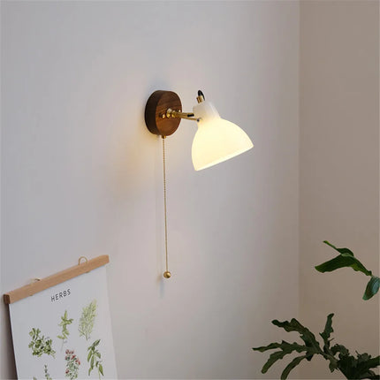 Applique murale en verre et laiton avec interrupteur intégré — LZ4X9T