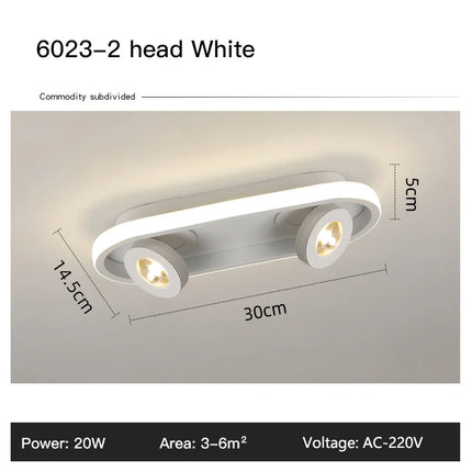 Lustre LED à bandes acryliques avec spots intégrés noir — LZ4P9X