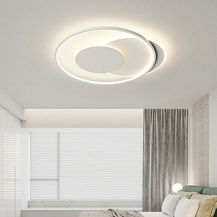 Plafonnier LED minimaliste aux formes géométriques rectangulaire et ronde — LZ4XJ9