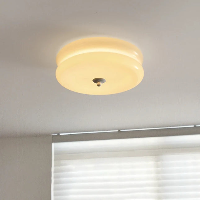Plafonnier rétro en verre acidulé pour intérieur décoratif — LZ4X9Q